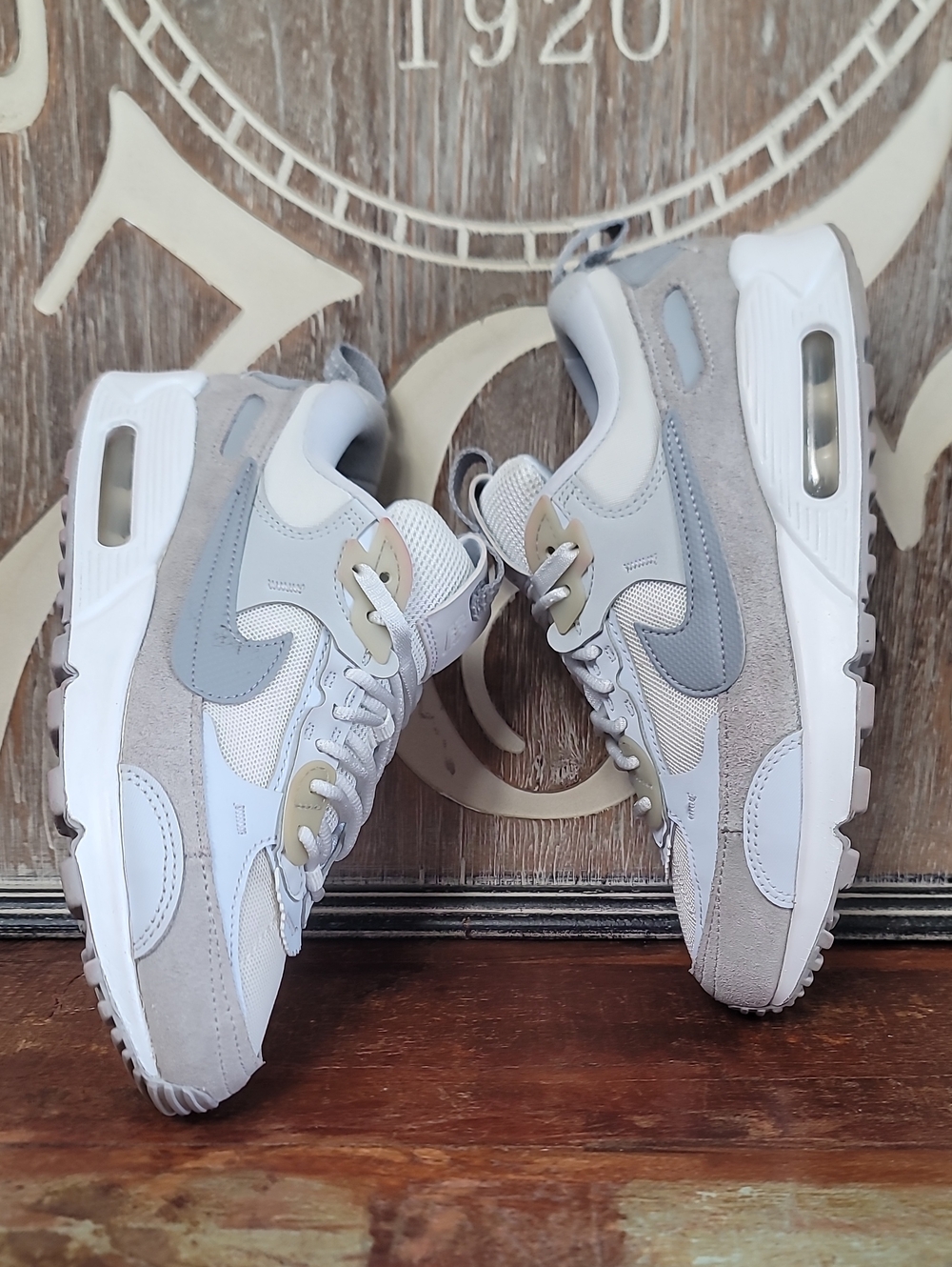 Nike Air Max 90 Futura 'White Pure Platinum' Wmns 6 (Good Cond) Fast Shipping.